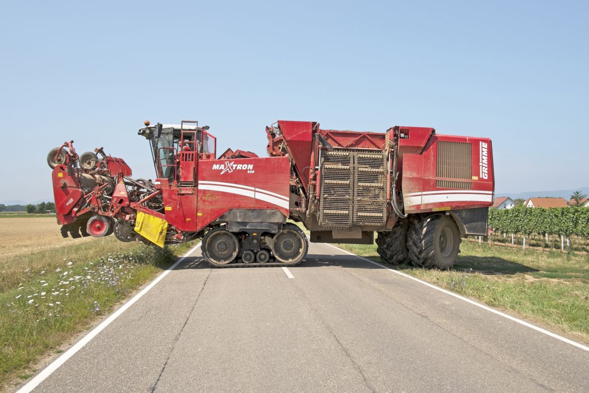061 Rübenroder auf der L 507 nahe dem östlichen Ortsrand von Freimersheim